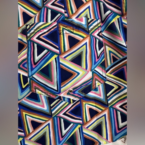 Mr Turk Geometric Patterned Men’s Swim Trunks/Shorts Size 32 - Picture 4 of 11